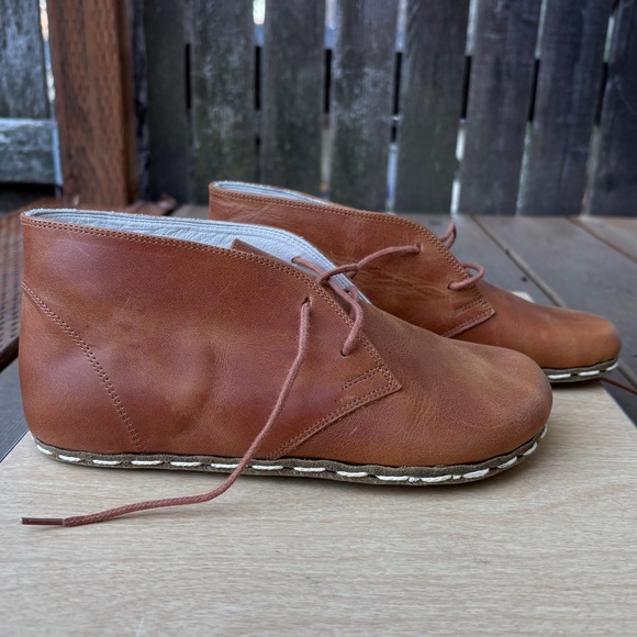Earthing Harmony Shoes - Earthing Harmony Grounding & Earthing Barefoot Chukka Boots Honey Brown 37 EU